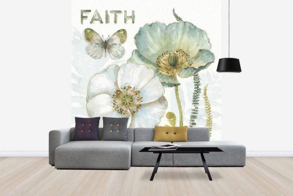 輸入壁紙 カスタム壁紙 PHOTOWALL / My Greenhouse Flowers - Faith (e30388)