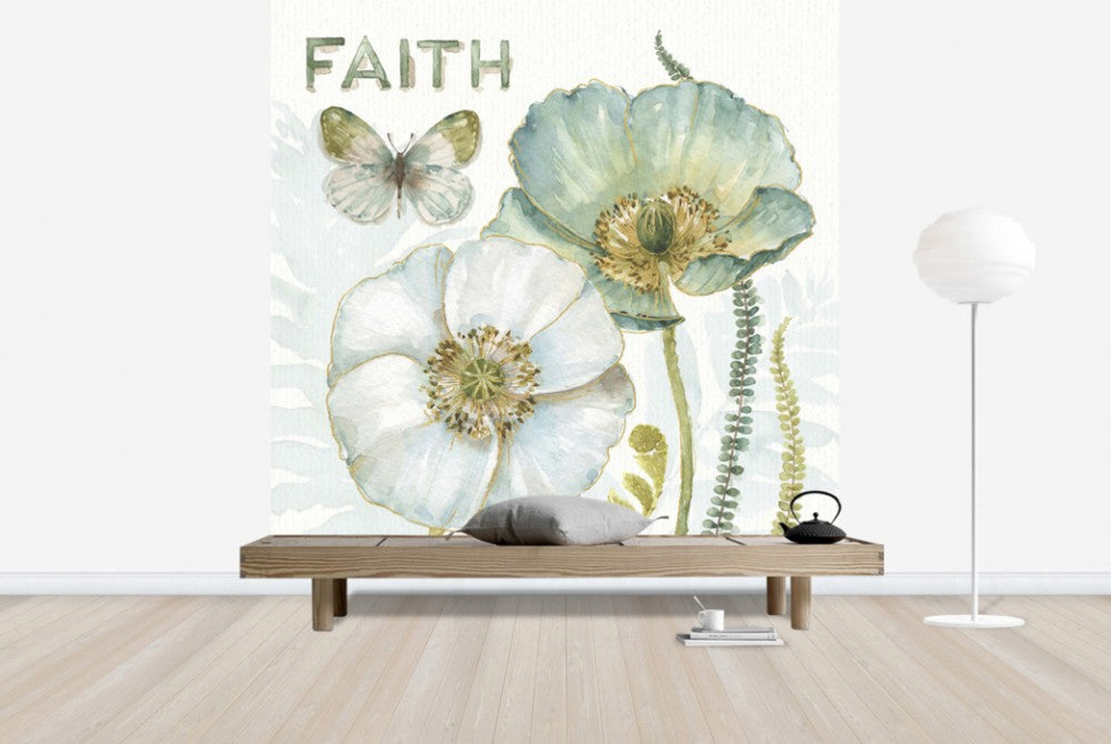 輸入壁紙 カスタム壁紙 PHOTOWALL / My Greenhouse Flowers - Faith (e30388)