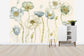 輸入壁紙 カスタム壁紙 PHOTOWALL / My Greenhouse Flowers on Linen - Cream (e30391)