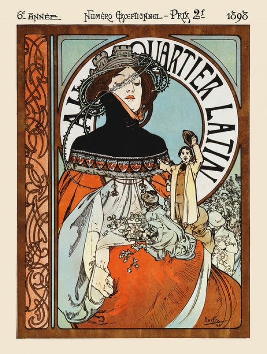 輸入壁紙 カスタム壁紙 PHOTOWALL / Alphonse Mucha - Au Quarter Latin (e31028)