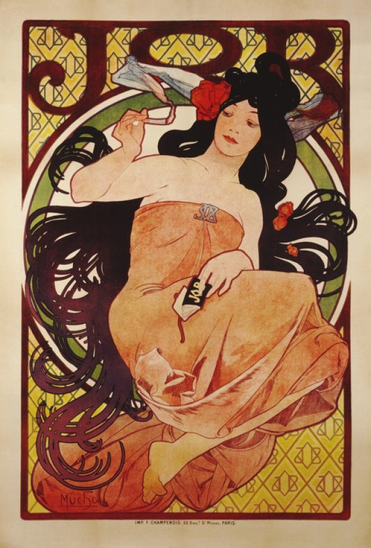 輸入壁紙 カスタム壁紙 PHOTOWALL / Alphonse Mucha - Job Colour Litho (e31034)