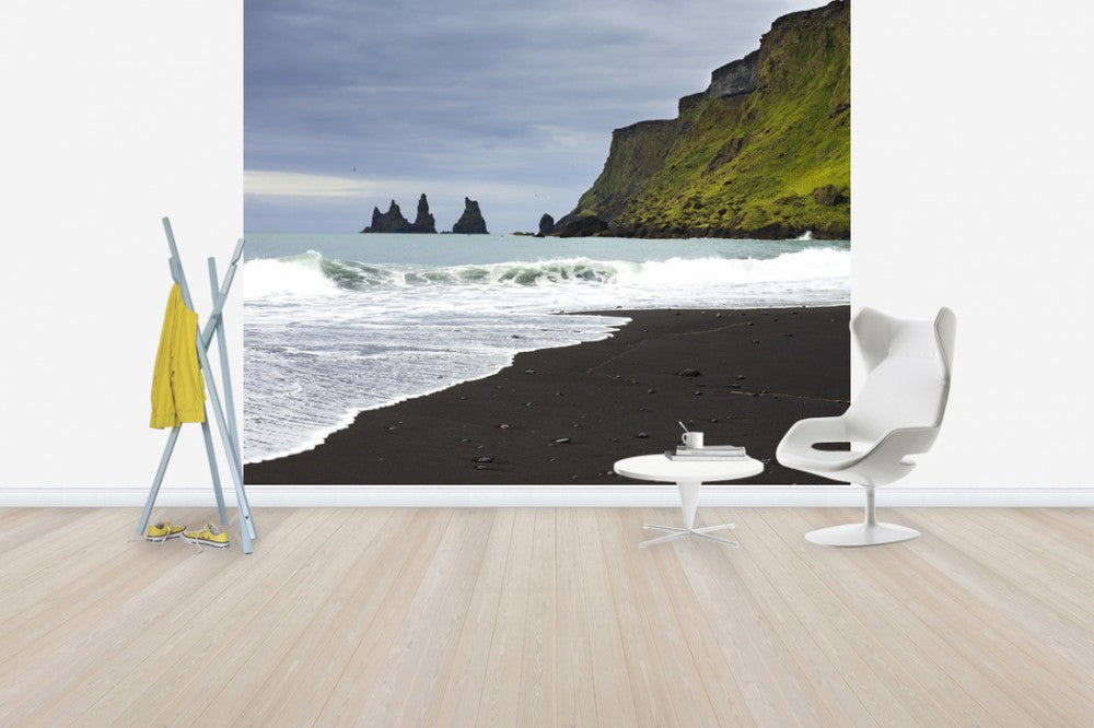 輸入壁紙 カスタム壁紙 PHOTOWALL / Black Sand of Iceland (e50295)