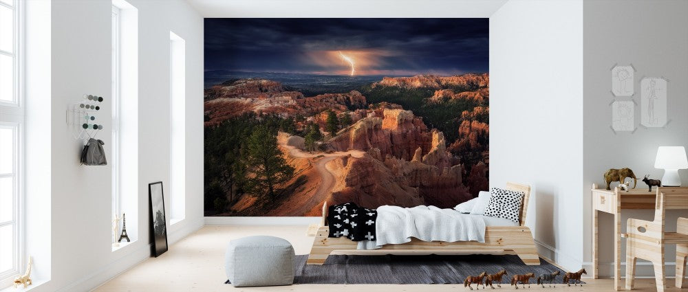 輸入壁紙 カスタム壁紙 PHOTOWALL / Lightning over Bryce Canyon (e311004)