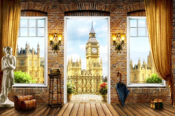 輸入壁紙 カスタム壁紙 PHOTOWALL / Big Ben (e317416)