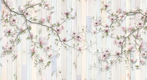 輸入壁紙 カスタム壁紙 PHOTOWALL / Magnolia Plank Wall (e317895)