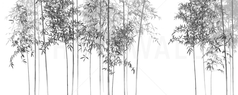 輸入壁紙 カスタム壁紙 PHOTOWALL / Bamboo Trees View - bw (e318690)