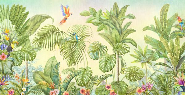 輸入壁紙 カスタム壁紙 PHOTOWALL / Tropical Birds Home (e319285)