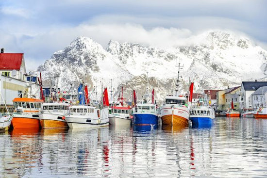 輸入壁紙 カスタム壁紙 PHOTOWALL / Fishing Boats in Henningsvaer (e318131)