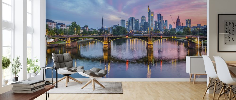 輸入壁紙 カスタム壁紙 PHOTOWALL / Skyline Frankfurt at Sunset (e318158)