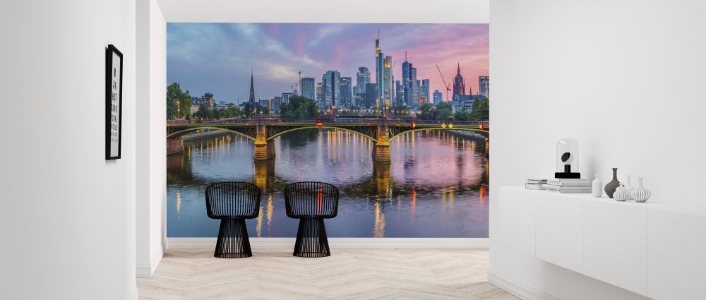 輸入壁紙 カスタム壁紙 PHOTOWALL / Skyline Frankfurt at Sunset (e318158)