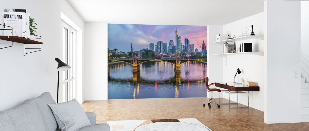 輸入壁紙 カスタム壁紙 PHOTOWALL / Skyline Frankfurt at Sunset (e318158)