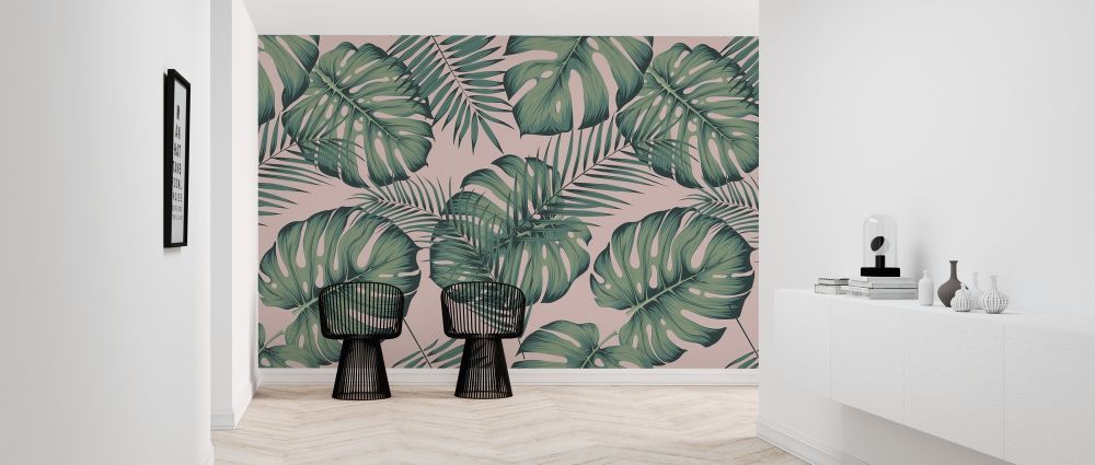 輸入壁紙 カスタム壁紙 PHOTOWALL / Monstera and Areca (e318518)