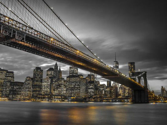 輸入壁紙 カスタム壁紙 PHOTOWALL / Brooklyn Bridge at Night (e321051)