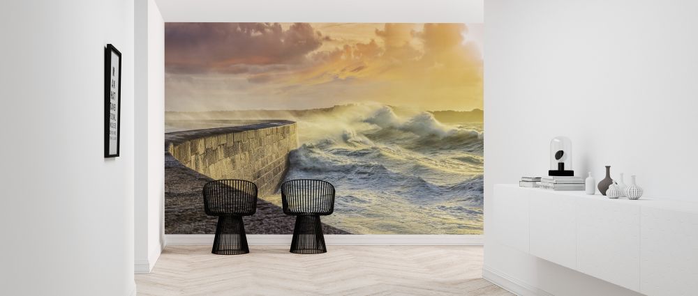 輸入壁紙 カスタム壁紙 PHOTOWALL / Waves at Coastal Wall (e321645)