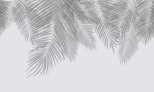 輸入壁紙 カスタム壁紙 PHOTOWALL / Hanging Palm Leaves - Gray (e321940)