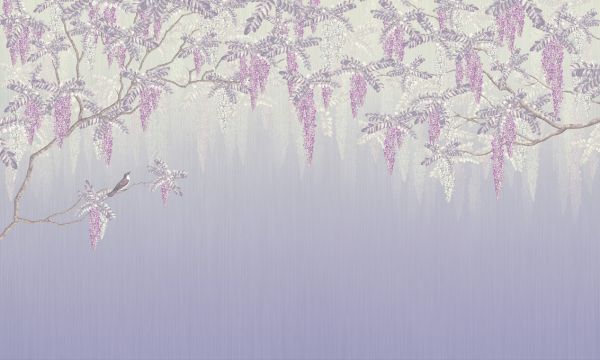 輸入壁紙 カスタム壁紙 PHOTOWALL / Wisteria - Violet (e322244)