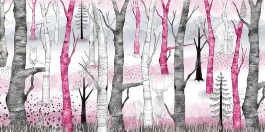 輸入壁紙 カスタム壁紙 PHOTOWALL / Woodland Walz - Pink (e322337)