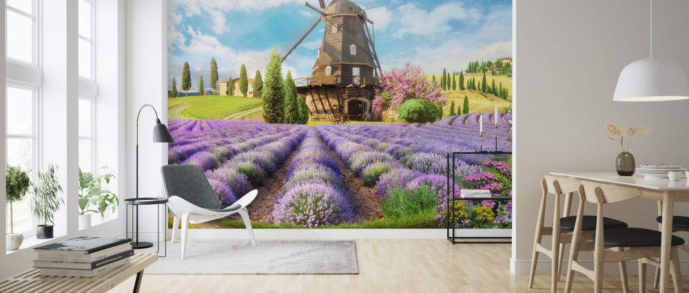 輸入壁紙 カスタム壁紙 PHOTOWALL / Lavender Field (e323073)