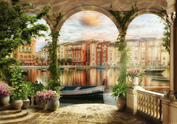 輸入壁紙 カスタム壁紙 PHOTOWALL / Porch in the Canals of Venice (e323079)