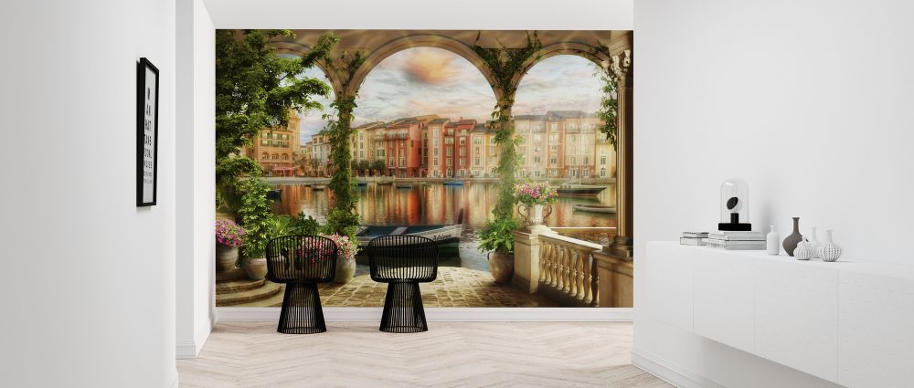 輸入壁紙 カスタム壁紙 PHOTOWALL / Porch in the Canals of Venice (e323079)