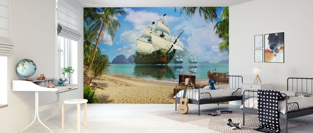 輸入壁紙 カスタム壁紙 PHOTOWALL / Pirate Treasure Island (e323087)