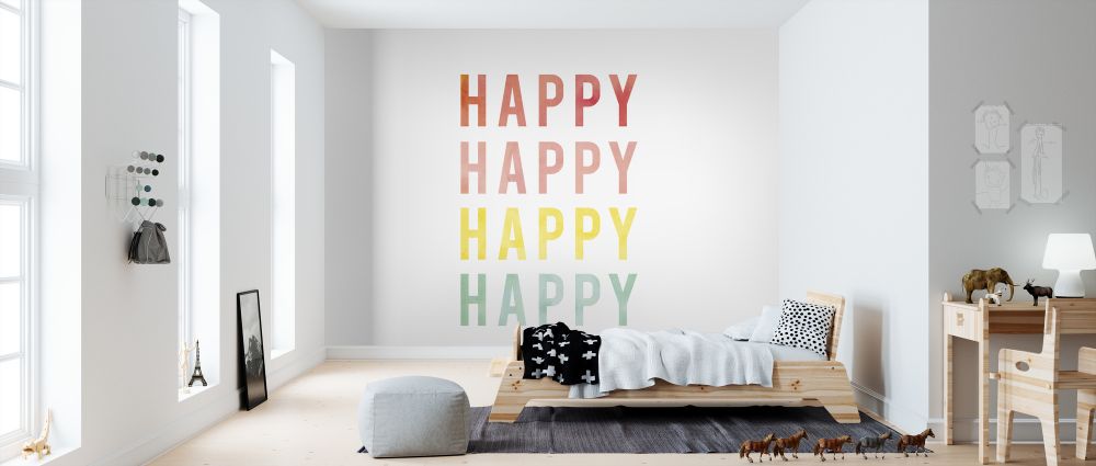 輸入壁紙 カスタム壁紙 PHOTOWALL / Happy Happy (e319064)