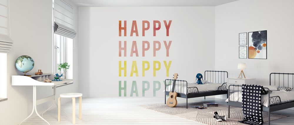 輸入壁紙 カスタム壁紙 PHOTOWALL / Happy Happy (e319064)