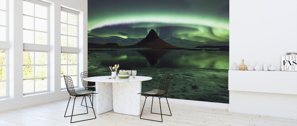 輸入壁紙 カスタム壁紙 PHOTOWALL / Kirkjufell Aurora (e323642)