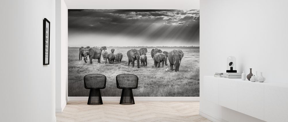 輸入壁紙 カスタム壁紙 PHOTOWALL / Breakfast with Pachyderms (e324030)