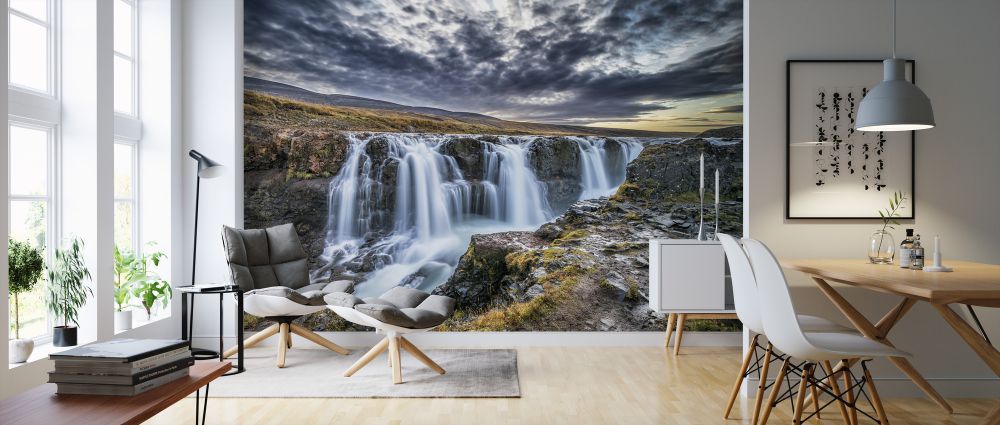 輸入壁紙 カスタム壁紙 PHOTOWALL / Falls in Iceland (e324129)