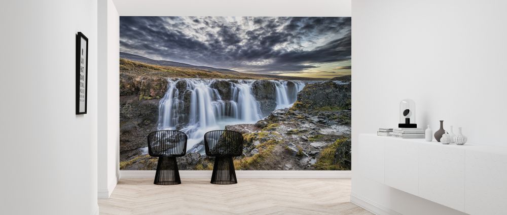 輸入壁紙 カスタム壁紙 PHOTOWALL / Falls in Iceland (e324129)