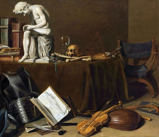 輸入壁紙 カスタム壁紙 PHOTOWALL / Vanitas Still Life with the Spinario - Pieter Claesz (e325879)