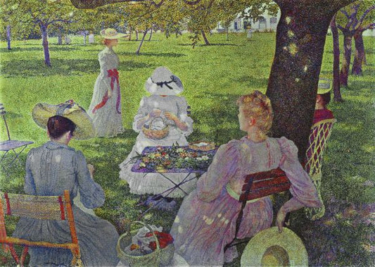 輸入壁紙 カスタム壁紙 PHOTOWALL / Family in the Orchard - Theo Van Rysselberghe (e325908)