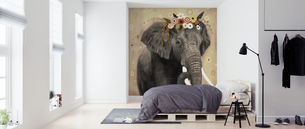 輸入壁紙 カスタム壁紙 PHOTOWALL / Klimt Elephant (e324667)