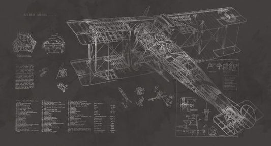 輸入壁紙 カスタム壁紙 PHOTOWALL / Avro 504K Airplane - Dark (e327984)