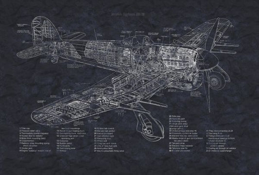 輸入壁紙 カスタム壁紙 PHOTOWALL / Sectional Hawker Typhoon - Dark (e328018)