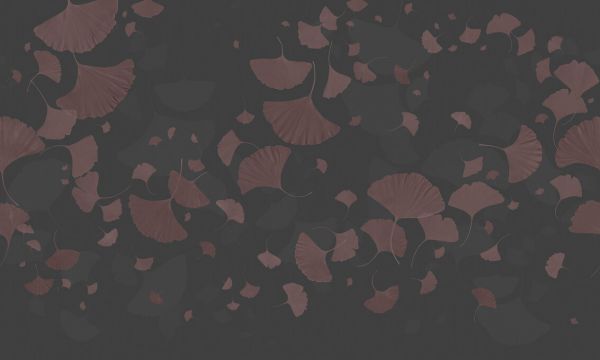 輸入壁紙 カスタム壁紙 PHOTOWALL / Ginkgo biloba - Gray Wine Red (e327697)