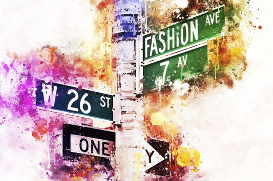 輸入壁紙 カスタム壁紙 PHOTOWALL / Nyc Watercolor - Fashion Ave (e328570)