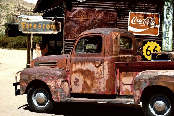 輸入壁紙 カスタム壁紙 PHOTOWALL / Old Truck Route 66 (e328577)