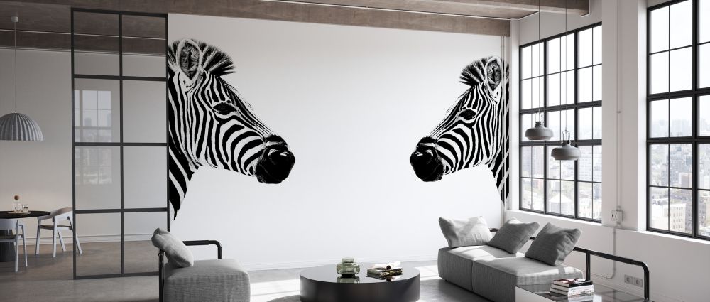 輸入壁紙 カスタム壁紙 PHOTOWALL / Safari Profile - Zebras Face to Face (e328582)