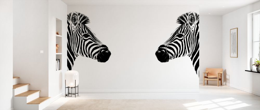 輸入壁紙 カスタム壁紙 PHOTOWALL / Safari Profile - Zebras Face to Face (e328582)