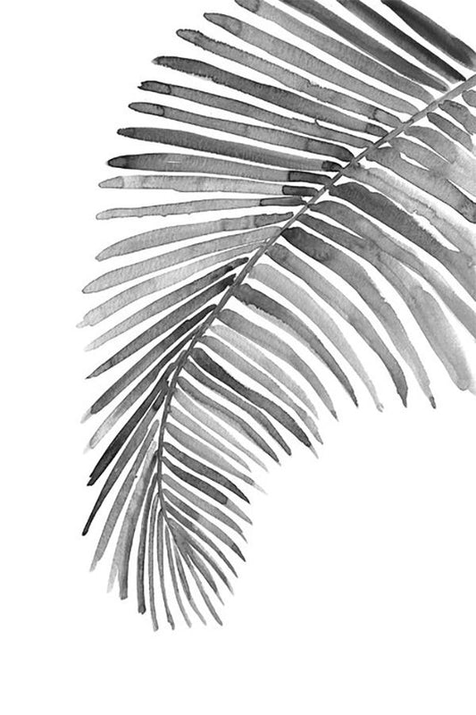 輸入壁紙 カスタム壁紙 PHOTOWALL / Watercolor Palm Leaves - Bw (e325790)