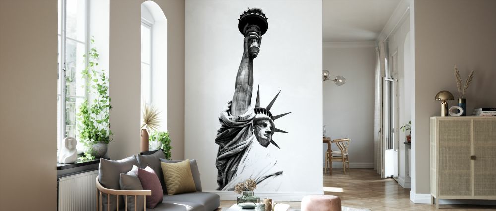 輸入壁紙 カスタム壁紙 PHOTOWALL / Black Manhattan - Lady Liberty (e328635)