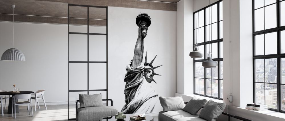 輸入壁紙 カスタム壁紙 PHOTOWALL / Black Manhattan - Lady Liberty (e328635)