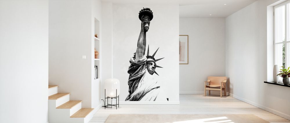 輸入壁紙 カスタム壁紙 PHOTOWALL / Black Manhattan - Lady Liberty (e328635)