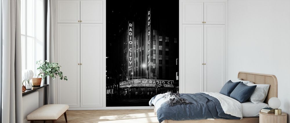 輸入壁紙 カスタム壁紙 PHOTOWALL / Black Manhattan - The Radio City Music Hall (e328636)