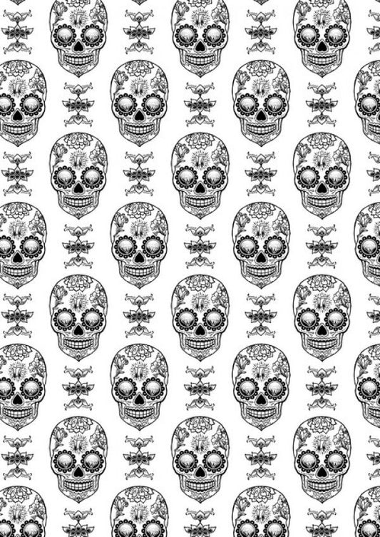 輸入壁紙 カスタム壁紙 PHOTOWALL / Skull Repeating Pattern (e330053)