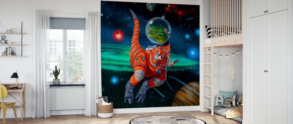 輸入壁紙 カスタム壁紙 PHOTOWALL / Tyrannosaurus Astronaut (e330174)