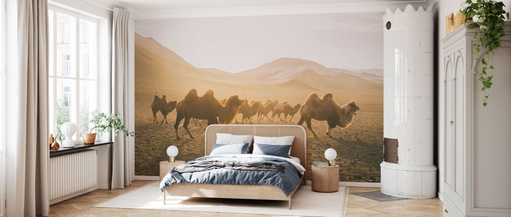 輸入壁紙 カスタム壁紙 PHOTOWALL / Camels on the Move (e330865)