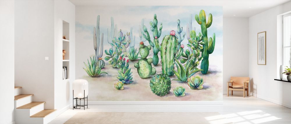 輸入壁紙 カスタム壁紙 PHOTOWALL / Cactus Landscape (e331068)